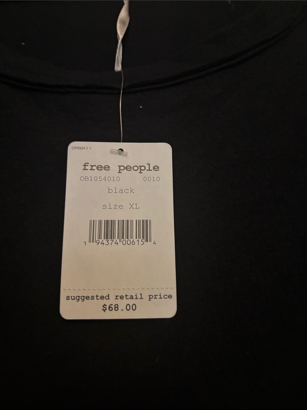 Free People Black Long Sleeve Babydoll Tunic - Picture 2 of 9